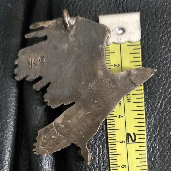 COPY - Sterling Silver Eagle/Hawk Pendant For Necklace 2.5" - Picture 5 of 5